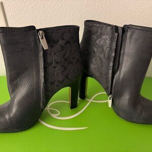Coach Charcoal Heeled Boots for Women